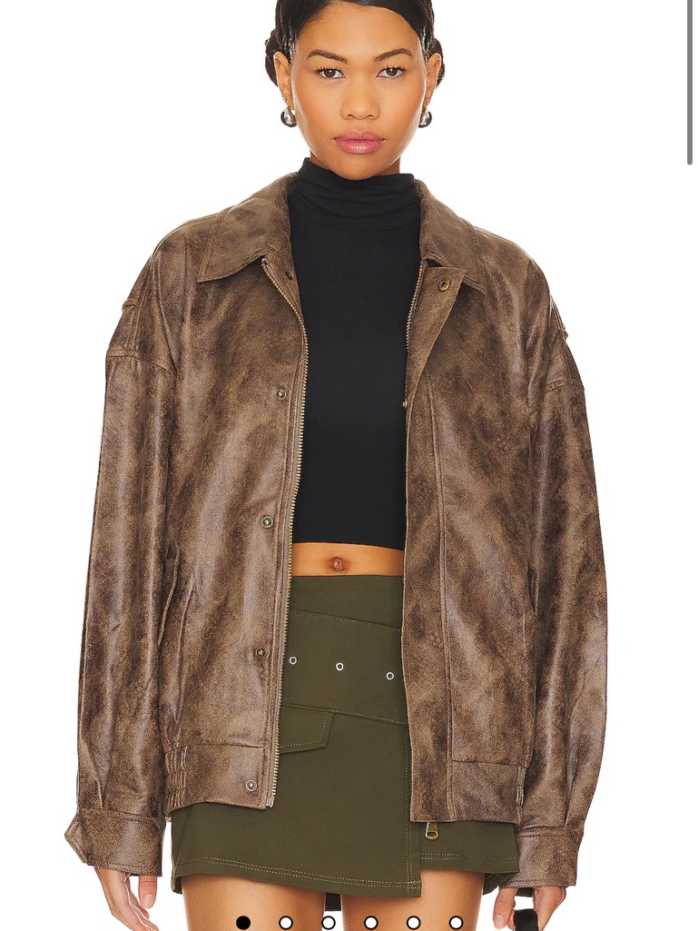 Lioness Kenny Bomber | Distressed Brown Suede Bomber Jacket